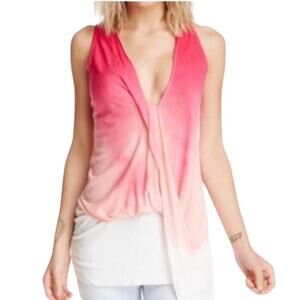 Young Fabulous & Broke tie dye Drape Tank in pink and orange
